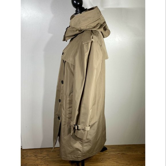 Burberry Kensington Hooded Trench Coat Beige Size US 14 NWD *missing belt - Picture 6 of 8